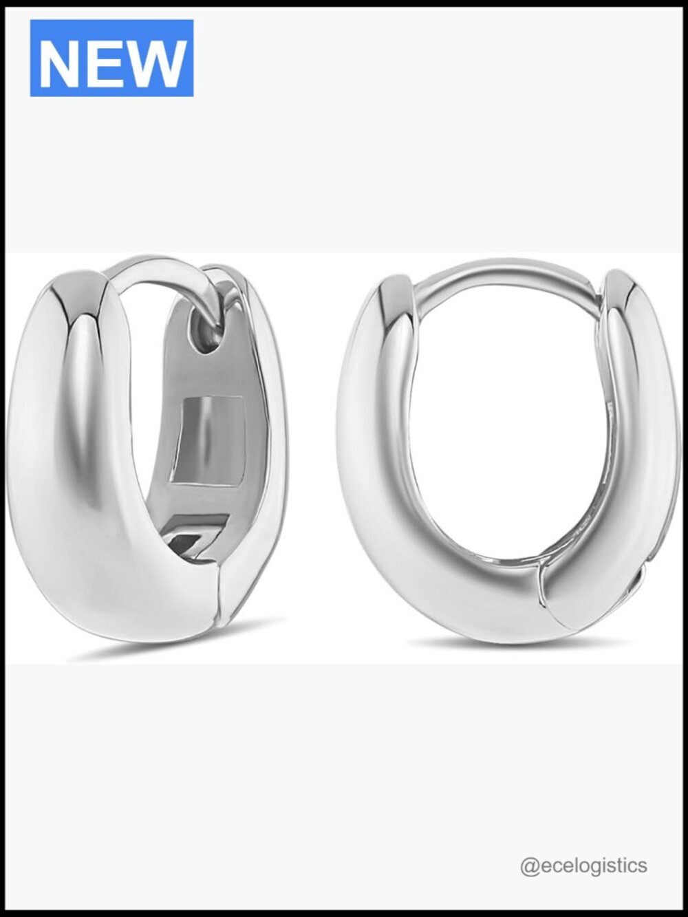Huggie Hoop Earrings for Women - 14K Gold, Silver Plated Small Hoops,
